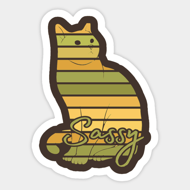 Artistic Cat Sticker by AlondraHanley